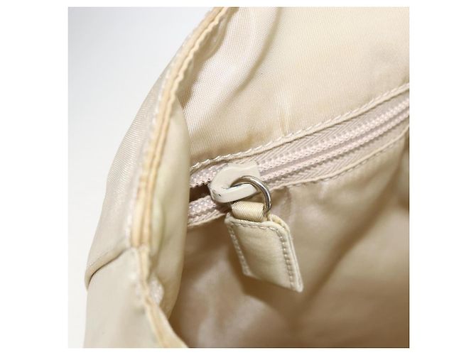 PRADA Borsa a mano in nylon plastico beige trasparente Auth 173565 - vista 22