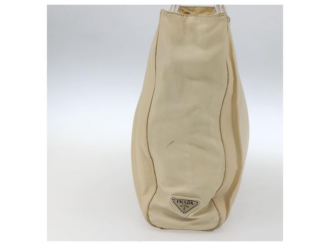 PRADA Borsa a mano in nylon plastico beige trasparente Auth 173565 - vista 3