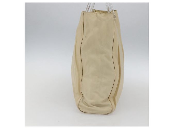 PRADA Borsa a mano in nylon plastico beige trasparente Auth 173565 - vista 4
