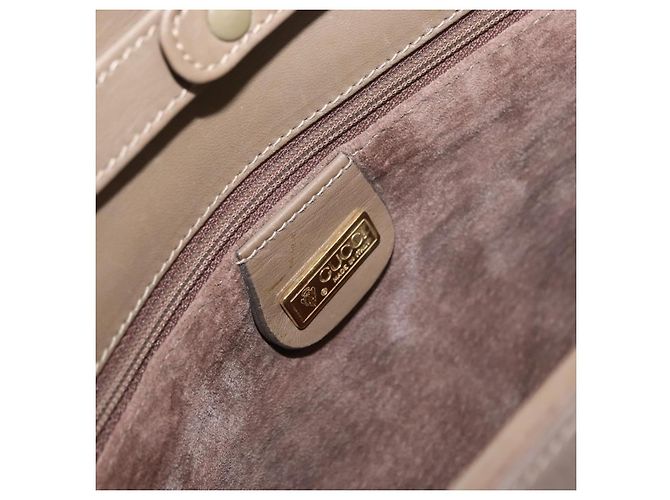 Gucci Borsa a Spalla in Pelle Beige Oro Auth fm5163 D'oro - vista 17