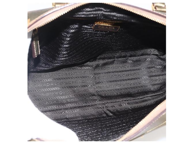 Saffiano Borsa a mano PRADA in pelle Safiano, tono oro, autentica ep13327A - vista 11