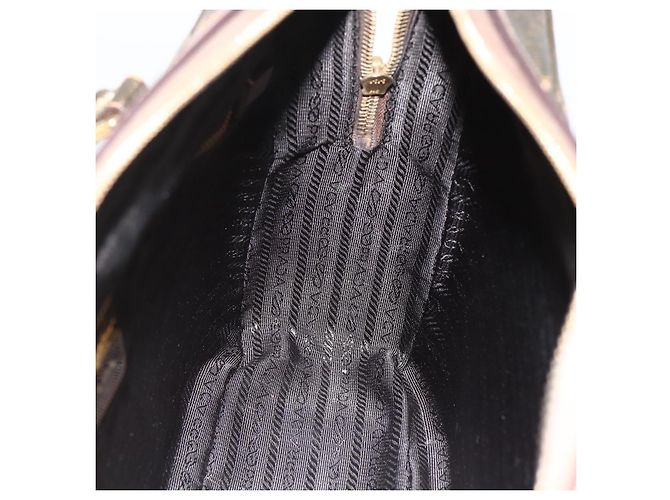 Saffiano Borsa a mano PRADA in pelle Safiano, tono oro, autentica ep13327A - vista 21