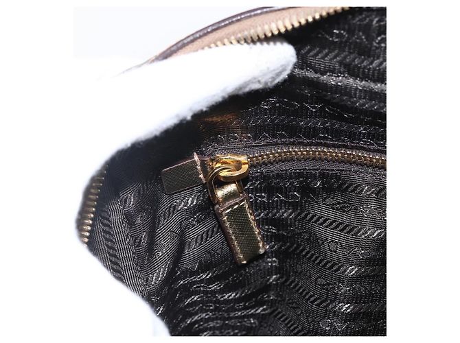 Saffiano Borsa a mano PRADA in pelle Safiano, tono oro, autentica ep13327A - vista 23