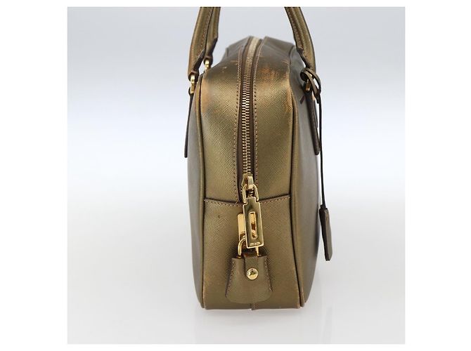 Saffiano Borsa a mano PRADA in pelle Safiano, tono oro, autentica ep13327A - vista 3