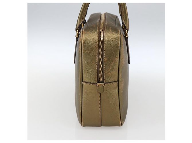 Saffiano Borsa a mano PRADA in pelle Safiano, tono oro, autentica ep13327A - vista 4