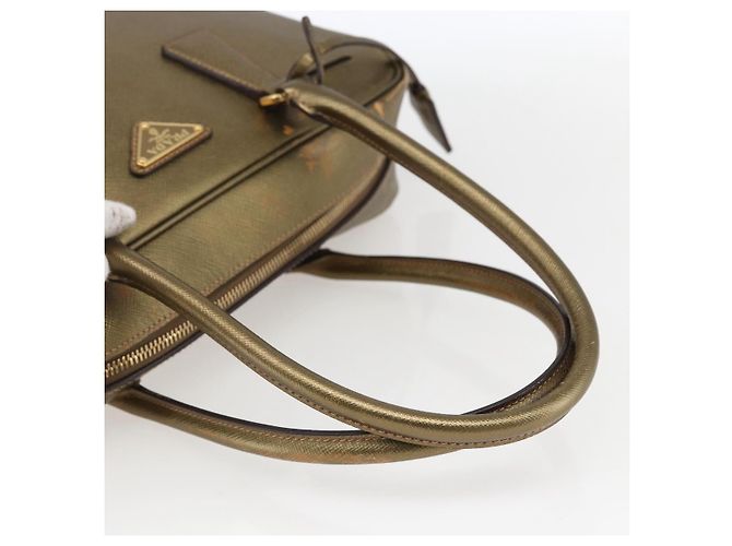Saffiano Borsa a mano PRADA in pelle Safiano, tono oro, autentica ep13327A - vista 7