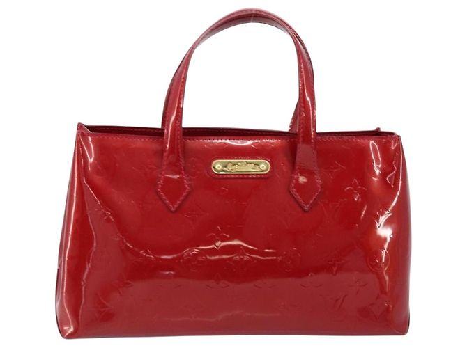 LOUIS VUITTON Monogram Vernis Wilshire PM Tasche Pomme D'amour M93642 Auth 172118 Rot - Ansicht 13