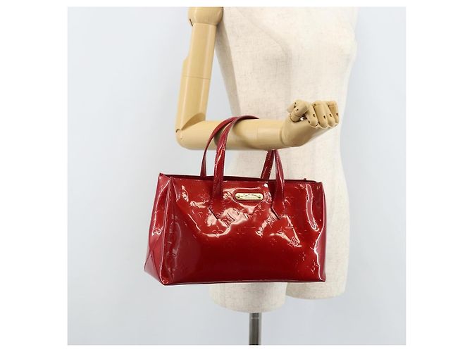 LOUIS VUITTON Monogram Vernis Wilshire PM Tasche Pomme D'amour M93642 Auth 172118 Rot - Ansicht 23
