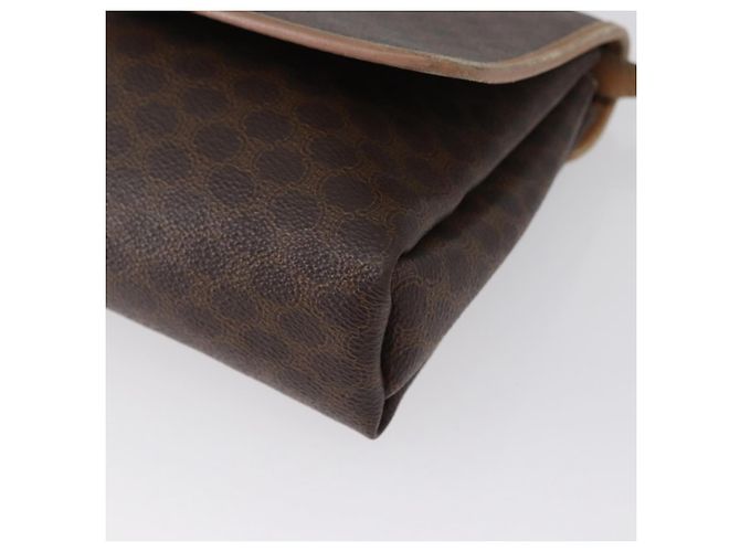 Céline Borsa a Spalla in Tela Macadam CELINE in Pelle PVC Marrone Oro Auth bs33452 D'oro - vista 14