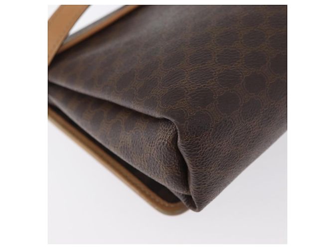 Céline Borsa a Spalla in Tela Macadam CELINE in Pelle PVC Marrone Oro Auth bs33452 D'oro - vista 15