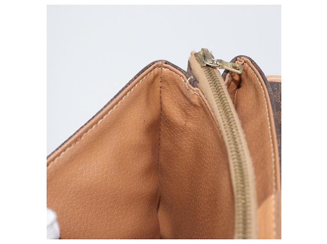 Céline Borsa a Spalla in Tela Macadam CELINE in Pelle PVC Marrone Oro Auth bs33452 D'oro - vista 21