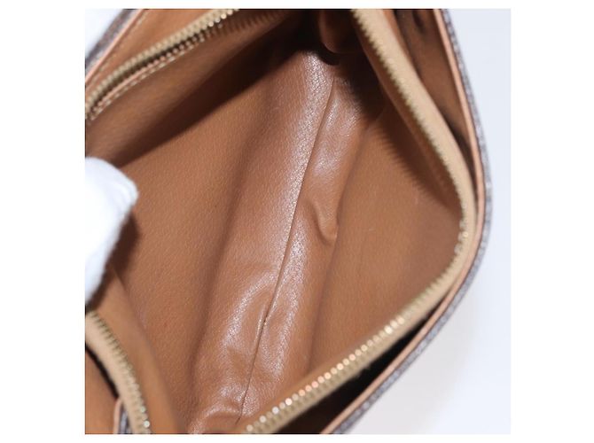 Céline Borsa a Spalla in Tela Macadam CELINE in Pelle PVC Marrone Oro Auth bs33452 D'oro - vista 24