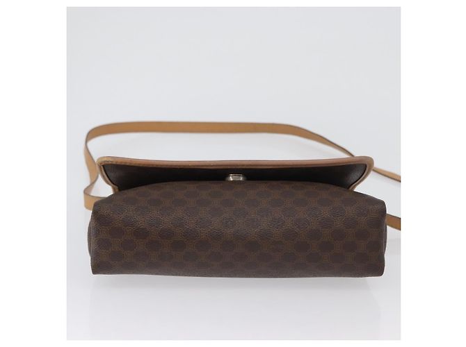 Céline Borsa a Spalla in Tela Macadam CELINE in Pelle PVC Marrone Oro Auth bs33452 D'oro - vista 5