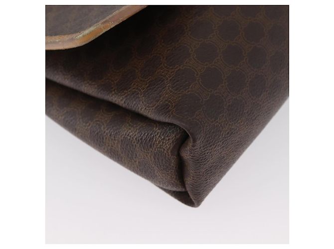 Céline Borsa a Spalla in Tela Macadam CELINE in Pelle PVC Marrone Oro Auth bs33452 D'oro - vista 9