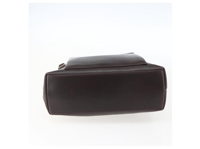 Borsa a mano in pelle Gucci Bamboo marrone scuro oro Auth 173575 D'oro - vista 9