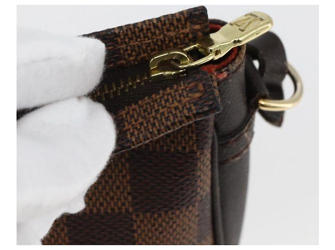 LOUIS VUITTON Pochette per trucco Damier Ebene N51982 LV Auth 169744 - vista 10