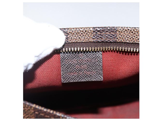LOUIS VUITTON Pochette per trucco Damier Ebene N51982 LV Auth 169744 - vista 17