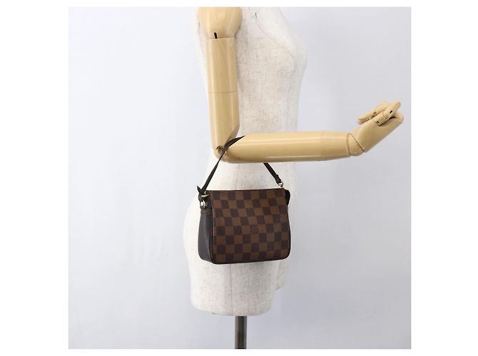 LOUIS VUITTON Pochette per trucco Damier Ebene N51982 LV Auth 169744 - vista 20