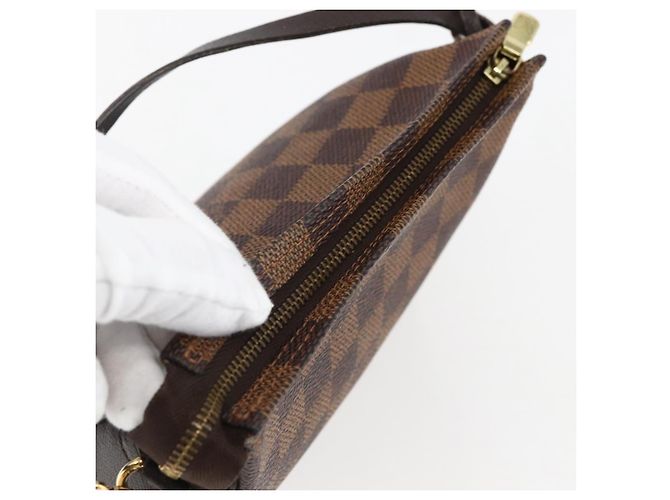 LOUIS VUITTON Pochette per trucco Damier Ebene N51982 LV Auth 169744 - vista 6