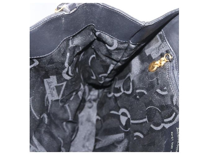 Borsa a spalla Chain Vala in nylon nero e oro Auth ep13450 di Salvatore Ferragamo D'oro - vista 18