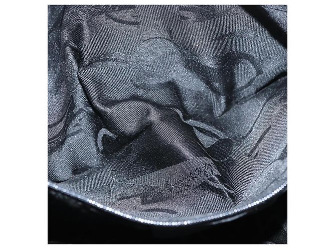 Borsa a spalla Chain Vala in nylon nero e oro Auth ep13450 di Salvatore Ferragamo D'oro - vista 20