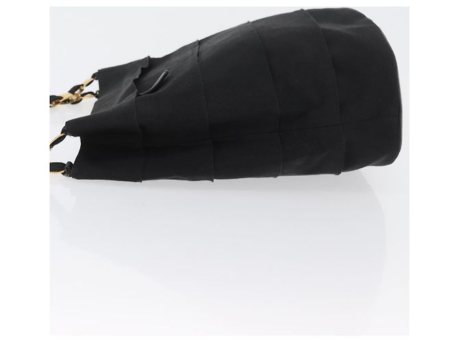 Borsa a spalla Chain Vala in nylon nero e oro Auth ep13450 di Salvatore Ferragamo D'oro - vista 4