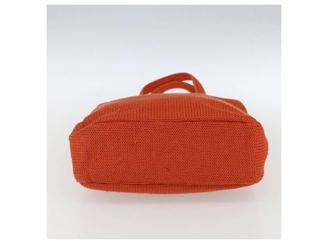 PRADA Bolsa de mão de lã laranja prata Auth am10760 - vista 5