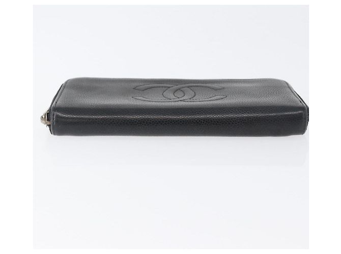 CHANEL Portafoglio Lungo Pelle Caviar Nera CC Auth bs33480 Nero - vista 6