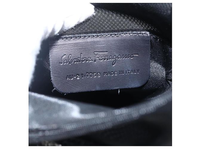 Borsa a rete nera Auth 173466 di Salvatore Ferragamo Nero - vista 11