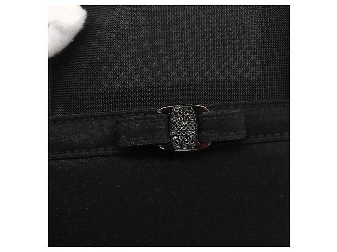 Borsa a rete nera Auth 173466 di Salvatore Ferragamo Nero - vista 17