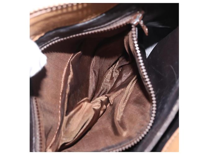 Céline Borsa a mano in tela Macadam CELINE PVC Beige Oro Auth 173485 D'oro - vista 26