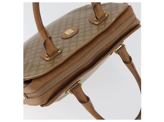 Céline Borsa a mano in tela Macadam CELINE PVC Beige Oro Auth 173485 D'oro - vista 7