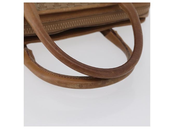 Céline Borsa a mano in tela Macadam CELINE PVC Beige Oro Auth 173485 D'oro - vista 8