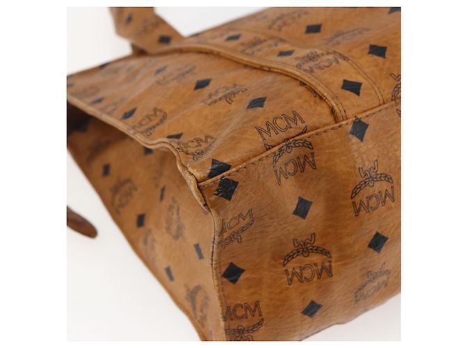 Borsa tote MCM Logogram Vicetos PVC Marrone Oro Auth 172275 D'oro - vista 13