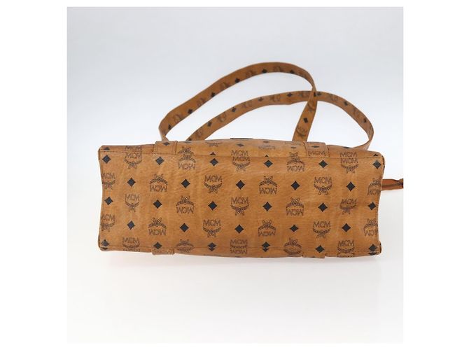 Borsa tote MCM Logogram Vicetos PVC Marrone Oro Auth 172275 D'oro - vista 9