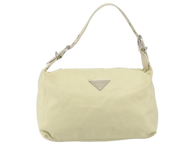 Borsa a Spalla PRADA Nylon Avorio Argento Autentica ep13428 Crudo - vista 13