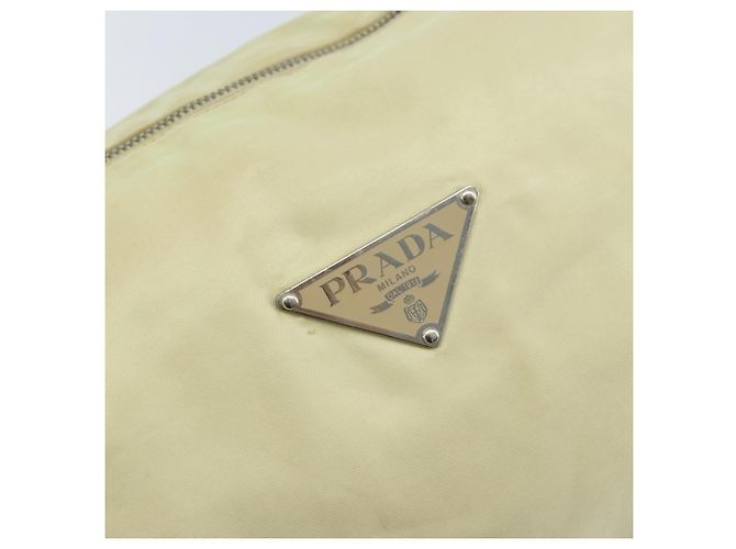Borsa a Spalla PRADA Nylon Avorio Argento Autentica ep13428 Crudo - vista 17