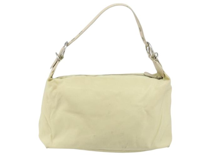 Borsa a Spalla PRADA Nylon Avorio Argento Autentica ep13428 Crudo - vista 2