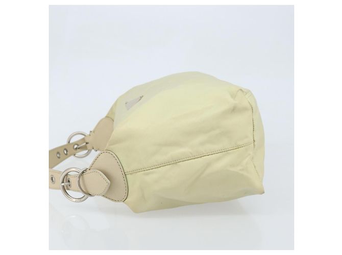 Borsa a Spalla PRADA Nylon Avorio Argento Autentica ep13428 Crudo - vista 4