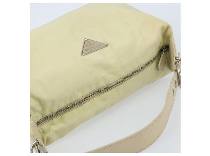 Borsa a Spalla PRADA Nylon Avorio Argento Autentica ep13428 Crudo - vista 6