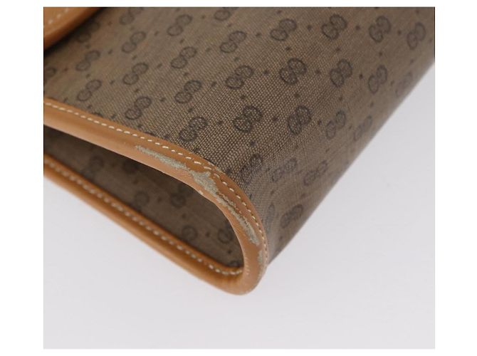 Gucci Borsa a Spalla Micro GG Supreme PVC Beige Oro 004 58 0264 Auth ep13447 D'oro - vista 10