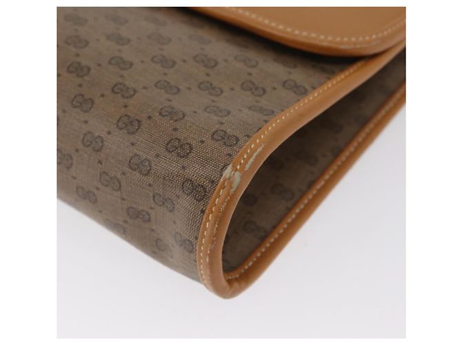 Gucci Borsa a Spalla Micro GG Supreme PVC Beige Oro 004 58 0264 Auth ep13447 D'oro - vista 11