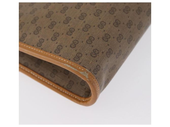 Gucci Borsa a Spalla Micro GG Supreme PVC Beige Oro 004 58 0264 Auth ep13447 D'oro - vista 12
