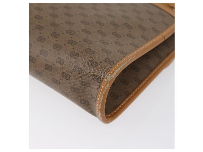 Gucci Borsa a Spalla Micro GG Supreme PVC Beige Oro 004 58 0264 Auth ep13447 D'oro - vista 13