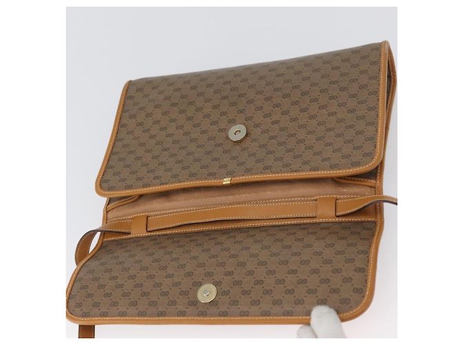Gucci Borsa a Spalla Micro GG Supreme PVC Beige Oro 004 58 0264 Auth ep13447 D'oro - vista 16
