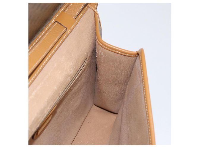Gucci Borsa a Spalla Micro GG Supreme PVC Beige Oro 004 58 0264 Auth ep13447 D'oro - vista 19