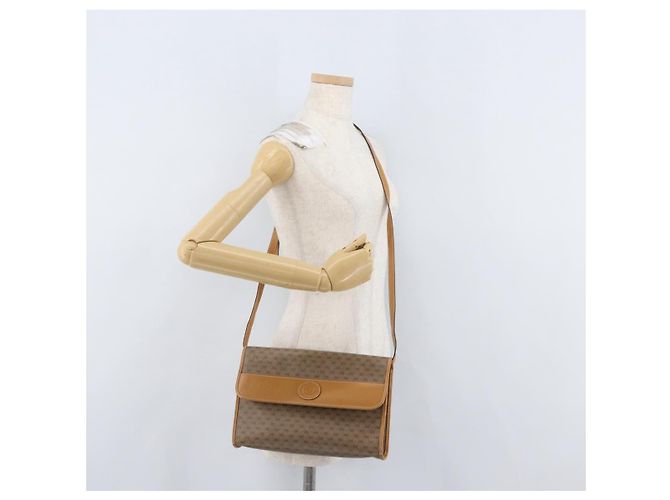Gucci Borsa a Spalla Micro GG Supreme PVC Beige Oro 004 58 0264 Auth ep13447 D'oro - vista 24