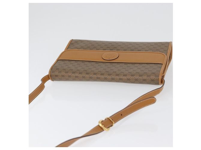 Gucci Borsa a Spalla Micro GG Supreme PVC Beige Oro 004 58 0264 Auth ep13447 D'oro - vista 6