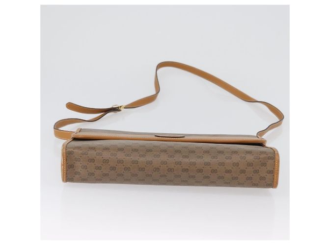 Gucci Borsa a Spalla Micro GG Supreme PVC Beige Oro 004 58 0264 Auth ep13447 D'oro - vista 9