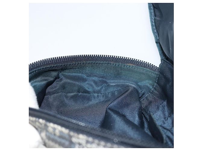 Pochette in tela Trotter Christian Dior blu navy oro Auth 173140 - vista 19